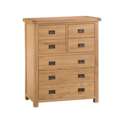 Light Rustic Oak 4 Over 3 Chest of Drawers