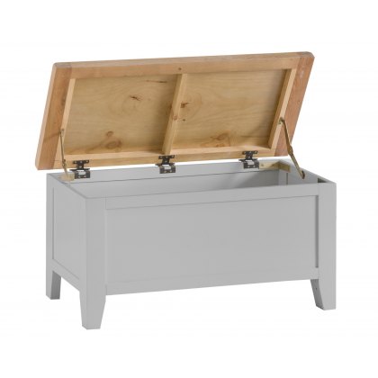 St Ives Grey Painted Blanket Box