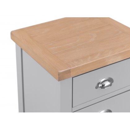 St Ives Grey Painted Small Bedside Table