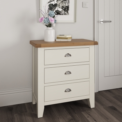 St Ives White Painted 3 Drawer Chest of Drawers
