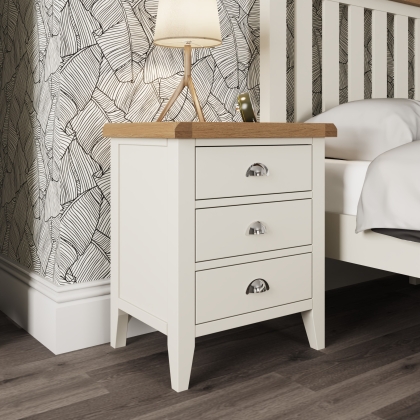 St Ives White Painted Extra Large Bedside Table