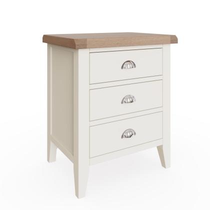 St Ives White Painted Extra Large Bedside Table