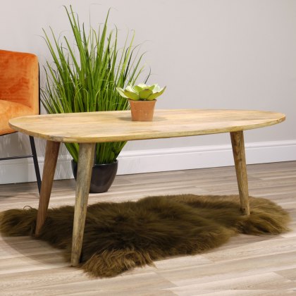 Oak City - Aztec Solid Mango Wood Abstract Coffee Table