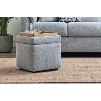 G Plan Spencer Fabric Storage Footstool With Tray