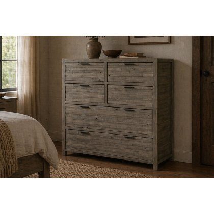 Tuscan Springs Reclaimed Wood 6 Drawer Chest of Drawers