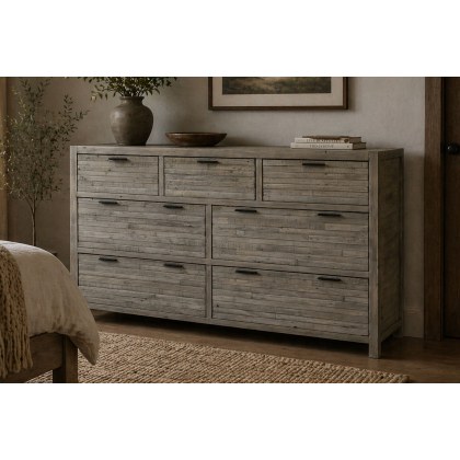 Tuscan Springs Reclaimed Wood 7 Drawer Wide Chest of Drawers