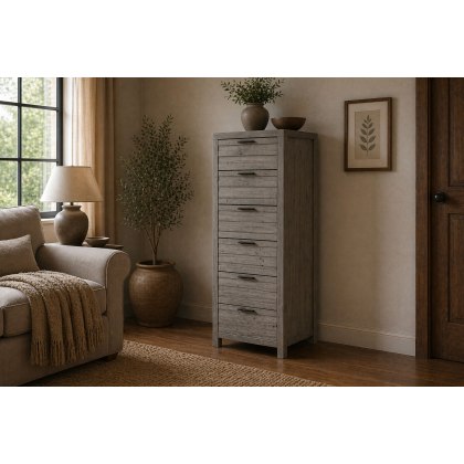 Tuscan Springs Reclaimed Wood 6 Drawer Tall Chest of Drawers