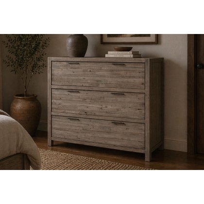 Tuscan Springs Reclaimed Wood 3 Drawer Chest of Drawers