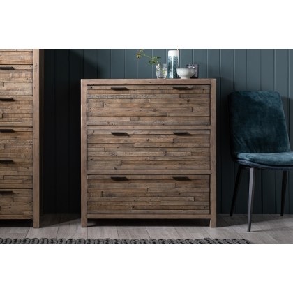 Tuscan Springs Reclaimed Wood 3 Drawer Chest of Drawers
