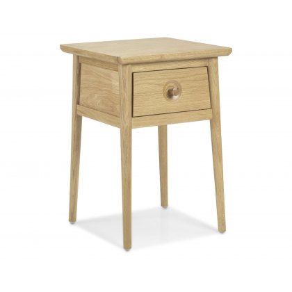 Henley Solid Oak Lamp Table With Drawer
