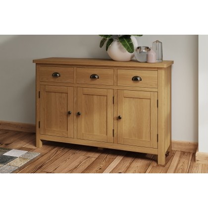 Oak City - Milan Oak 3 Door Sideboard