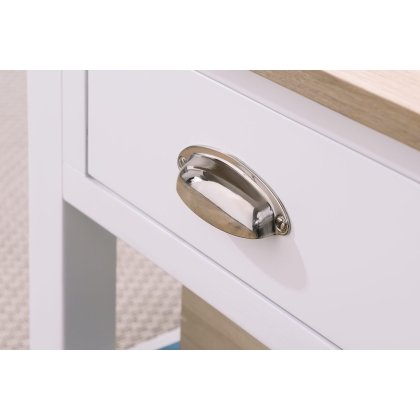 Chester Oak Painted White - Corner TV Unit 90cm Wide| F&B All White