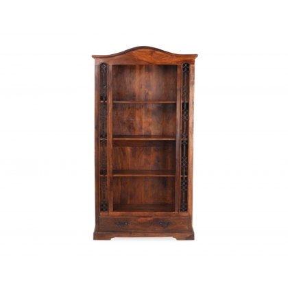 Oak City - Maharajah Indian Rosewood Tall Bookcase - 1 Drawer