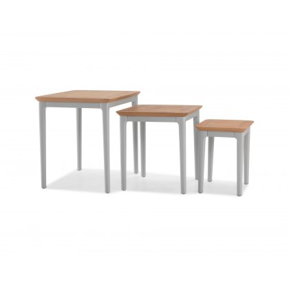 Oak City - Marlow Painted Nest Of 3 Tables