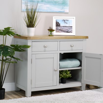 Oak City - Sydney Painted French Grey Small Sideboard