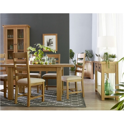Rustic 1.25m Butterfly Extending Dining Table Set
