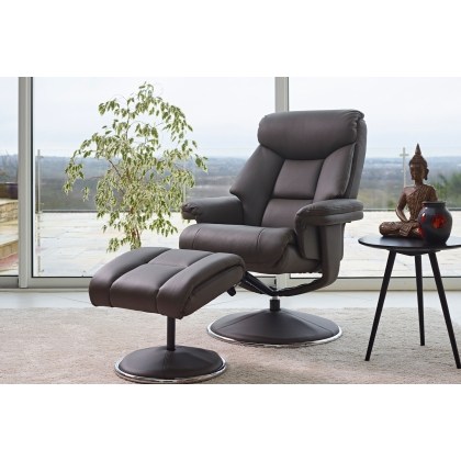 GFA Biarritz Swivel Recliner Chair and Stool