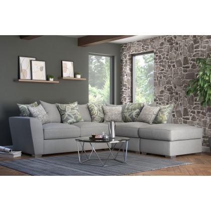 Fantasy L Shape Corner Sofa Bed With Scatter Back