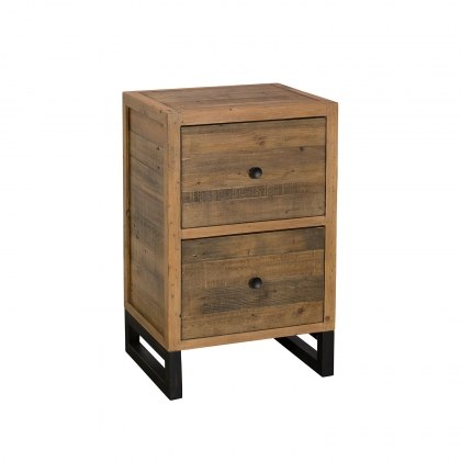 Nixon Reclaimed Wood 2 Drawer Filing Cabinet