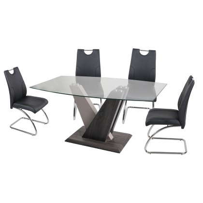 Zen Glass Dining Table with High Gloss Finish