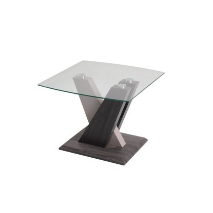 Zen Glass End Table with High Gloss Finish