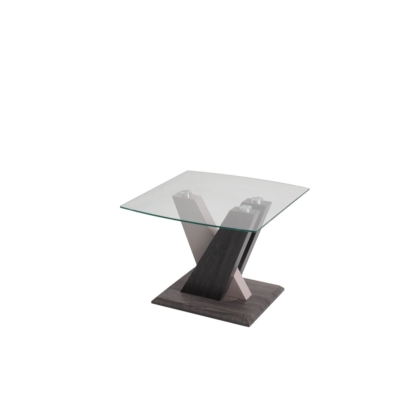 Zen Glass End Table with High Gloss Finish