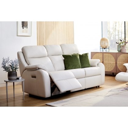 G Plan Kingsbury Leather 3 Seater Sofa