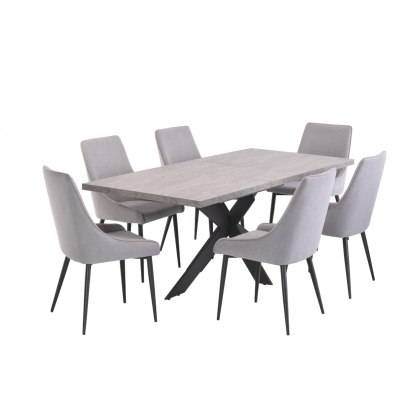 Raven Extending Dining Set (6 Chairs) Raven Extending Dining Set (6 Chairs)
