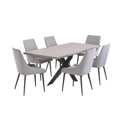 Raven Extending Dining Set (6 Chairs)