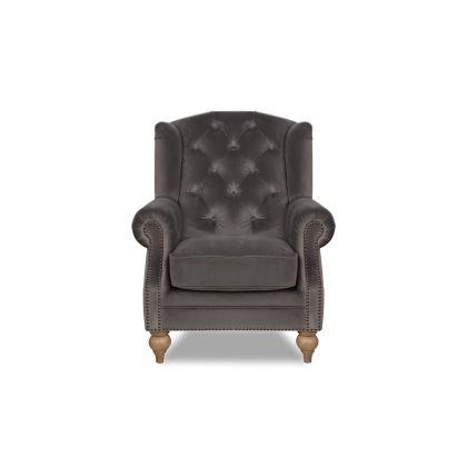 Buckley Fabric Chesterfield Wing Chair