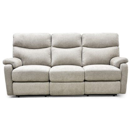 Monet 3 Seater Manual Recliner Sofa in Mink Fabric - STOCK