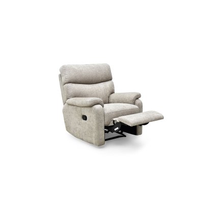 Monet Manual Recliner Chair in Mink Fabric - STOCK