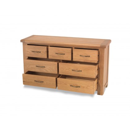 Oak City - Buckingham Wide 3 Over 4 Chest of Drawers