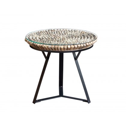 Driftwood Iona Round Lamp Table