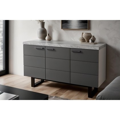 Forge Stone Effect Large Sideboard Stone Effect