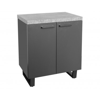 Forge 2 Door Storage Cabinet Stone Effect