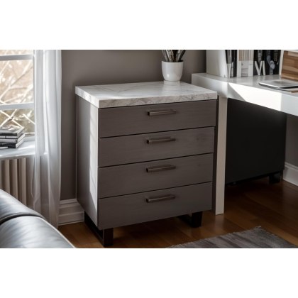 Forge 4 Drawer Chest Stone Effect