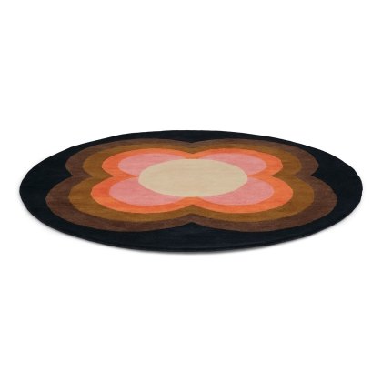 Orla Kiely Round Sunflower Pink Rug