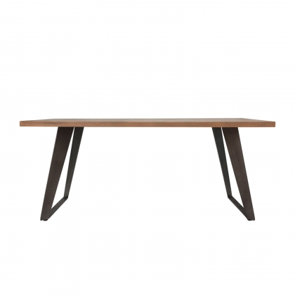 Parquet Oak 1.4m Fixed Top Table