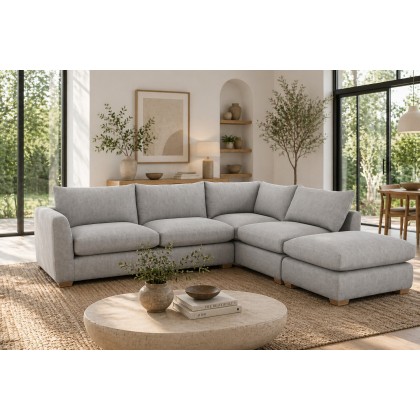 Metz 5 Seater L Shaped Sectional Corner Chaise Sofa