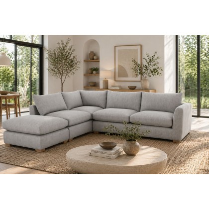 Metz 5 Seater L Shaped Sectional Corner Chaise Sofa