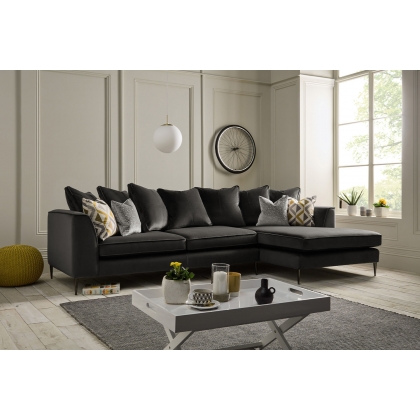 London Large Pillow Back Chaise Sofa