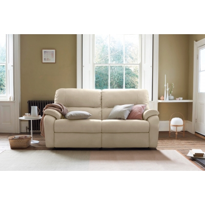 G Plan Mistral Leather 3 Seater 2 Cushion Sofa