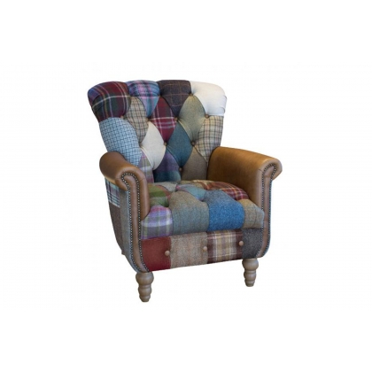 Harlequin Patchwork Vintage Chesterfield Chair