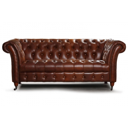 Chester Oliato Vintage 2 Seater Leather Chesterfield Sofa