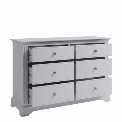 Oak City - Cotswold Moonlight Grey 6 Drawer Chest of Drawers
