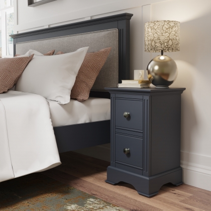 Oak City - Cotswold Midnight Grey Small Bedside Table