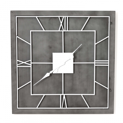 Winston Grey Large Square Wall Clock