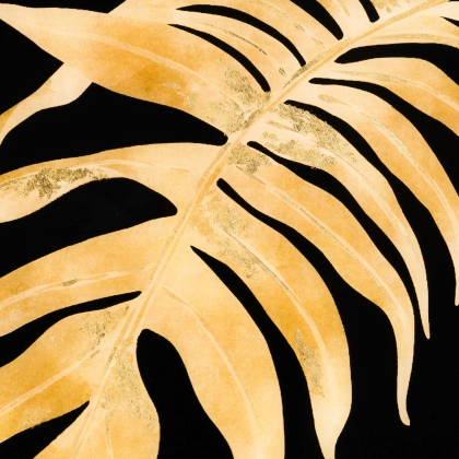 Metallic Leaf Glass Image In Gold Frame