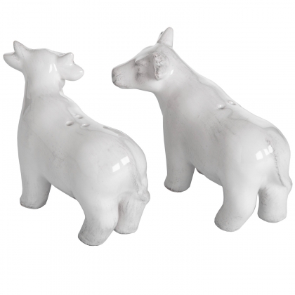 Set of Two Salt and Pepper Cows